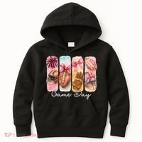Football Game Day Fall Vibes Cute Autumn Kids Hoodie thumb 0