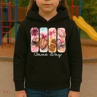 Football Game Day Fall Vibes Cute Autumn Kids Hoodie thumb 3
