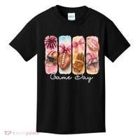 Football Game Day Fall Vibes Cute Autumn Kids T-Shirt thumb 0