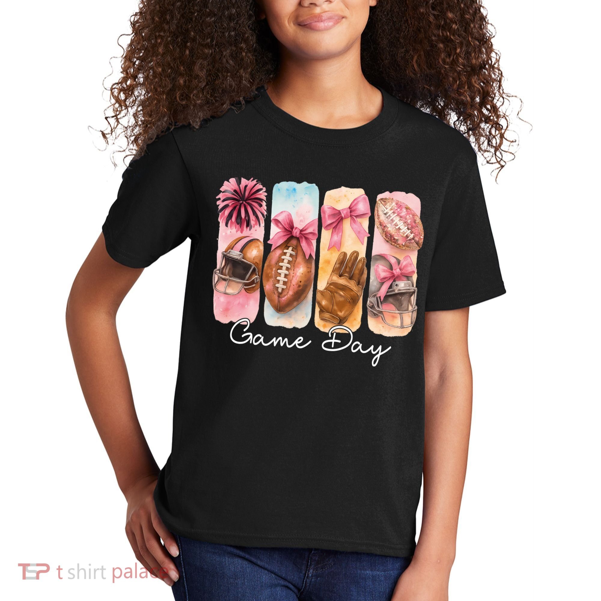 Football Game Day Fall Vibes Cute Autumn Kids T-Shirt