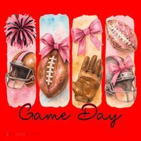 Football Game Day Fall Vibes Cute Autumn Santa Hat thumb 1
