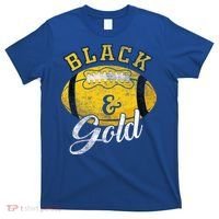Football Game Day Black And Gold Costume For Football Lover T-Shirt thumb 0