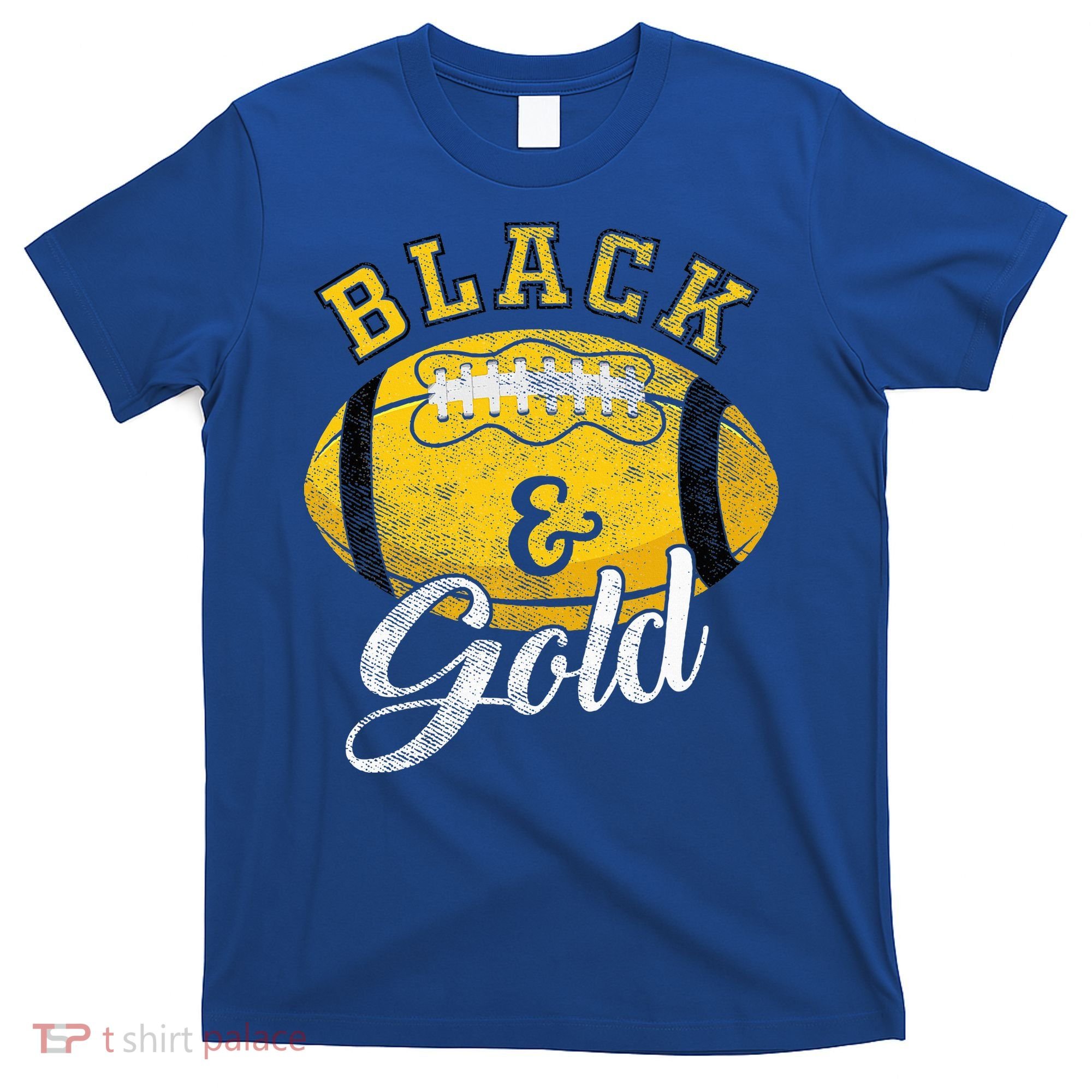 Football Game Day Black And Gold Costume For Football Lover T-Shirt
