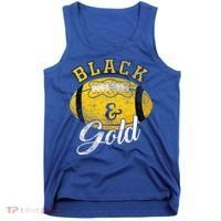 Football Game Day Black And Gold Costume For Football Lover Tank Top thumb 0