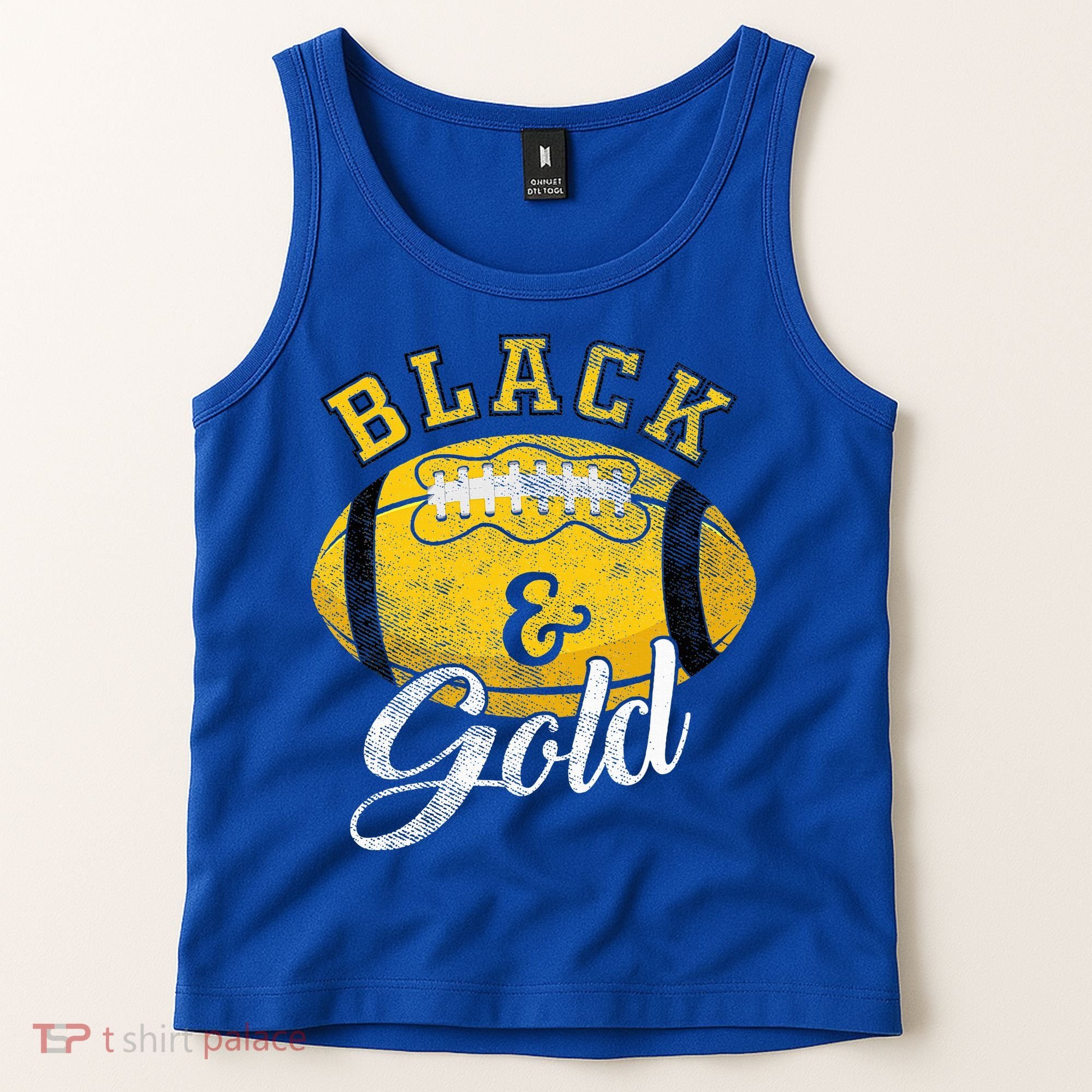 Football Game Day Black And Gold Costume For Football Lover Tank Top