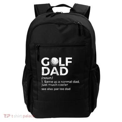 Funny Golf Dad Definition Golfing For Golfers Par Tee Dad Backpack