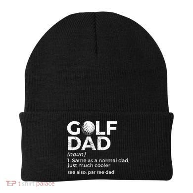 Funny Golf Dad Definition Golfing For Golfers Par Tee Dad Beanie