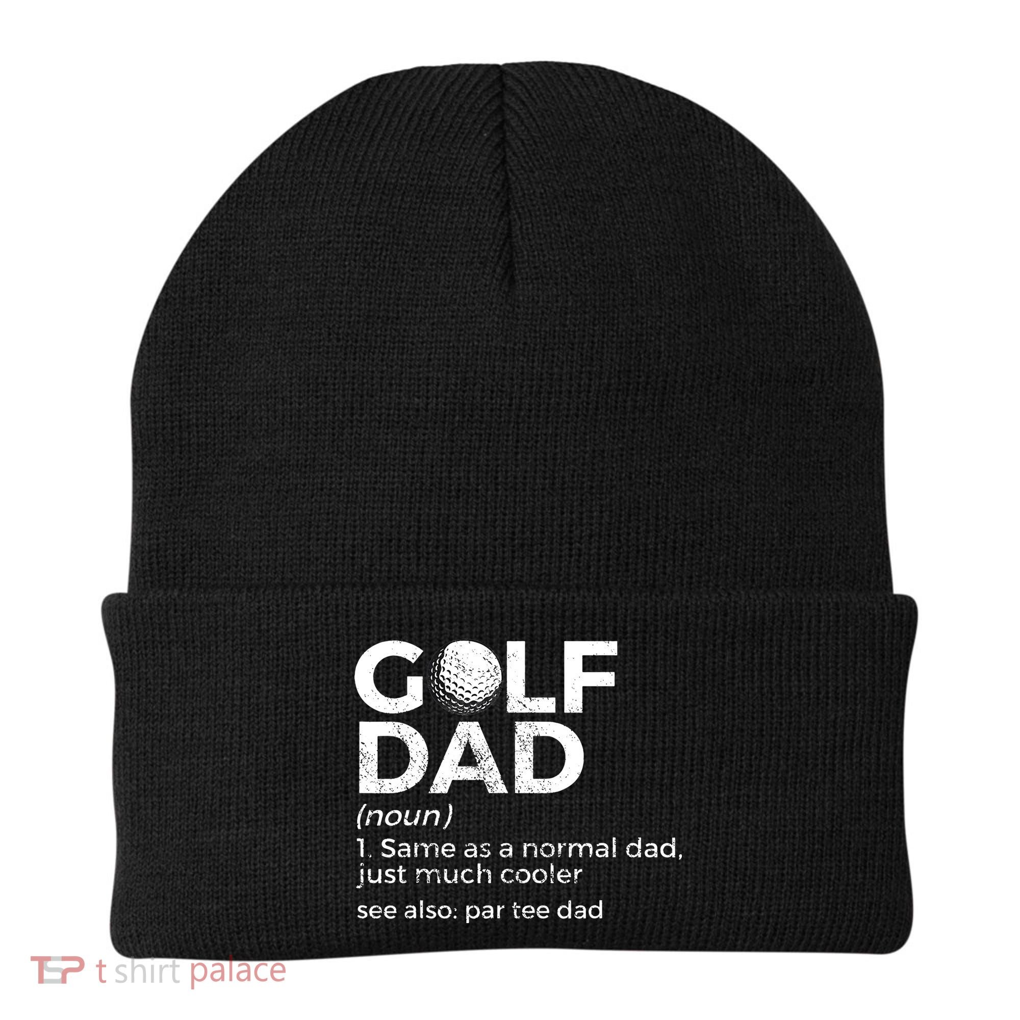 Funny Golf Dad Definition Golfing For Golfers Par Tee Dad Beanie