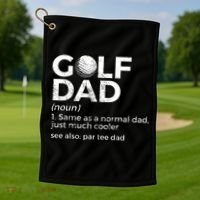 Funny Golf Dad Definition Golfing For Golfers Par Tee Dad Golf Towel thumb 1