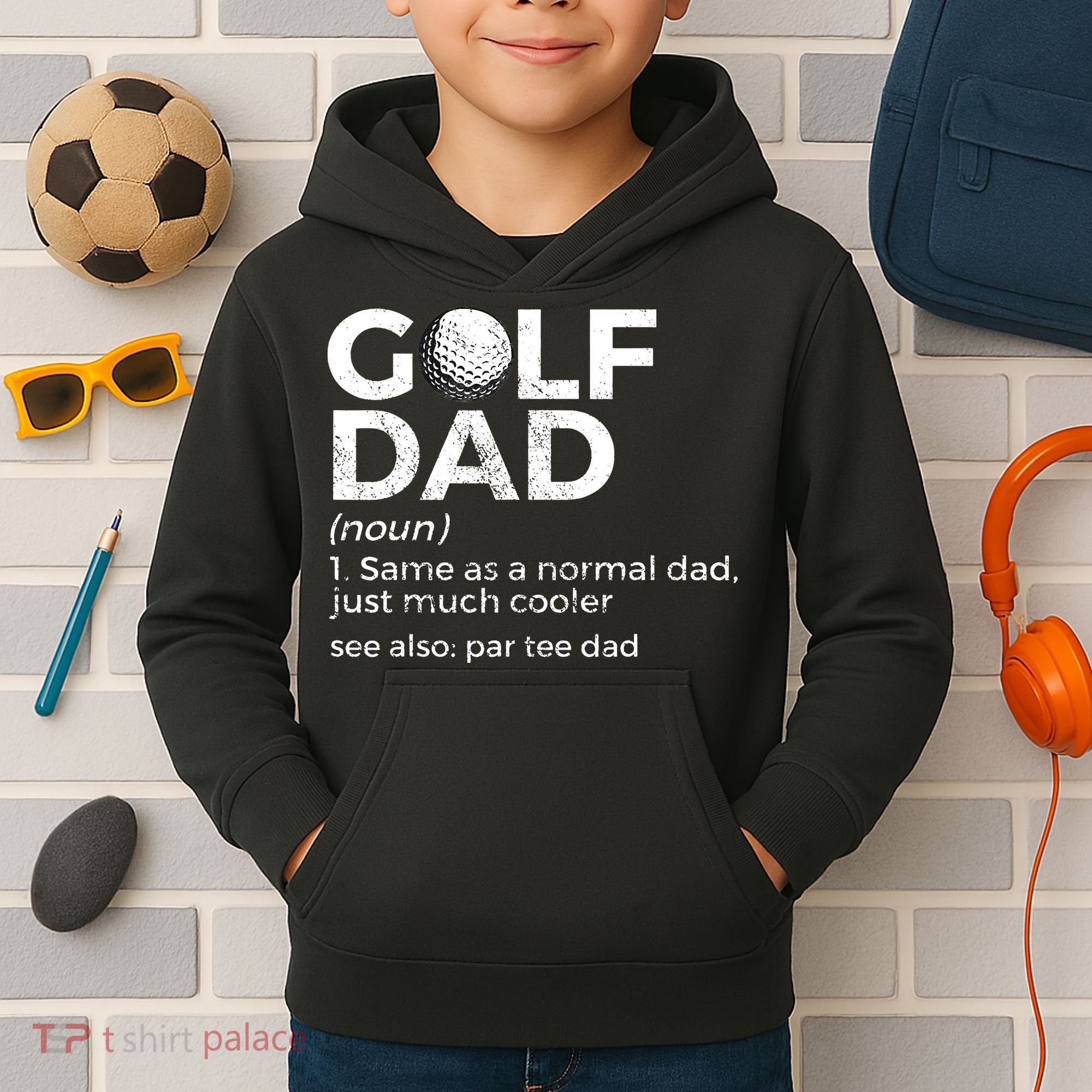 Funny Golf Dad Definition Golfing For Golfers Par Tee Dad Kids Hoodie