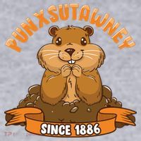 Funny Groundhog Day Phil Cute Ground Hog Punxsutawney Women's Racerback Cropped Tank thumb 2