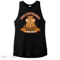 Funny Groundhog Day Phil Cute Ground Hog Punxsutawney Ladies PosiCharge Tri-Blend Wicking Tank thumb 0