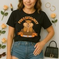 Funny Groundhog Day Phil Cute Ground Hog Punxsutawney Comfort Colors Boxy T-Shirt thumb 2