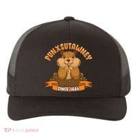 Funny Groundhog Day Phil Cute Ground Hog Punxsutawney Yupoong Adult 5-Panel Trucker Hat thumb 0