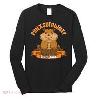 Funny Groundhog Day Phil Cute Ground Hog Punxsutawney Long Sleeve Shirt thumb 0