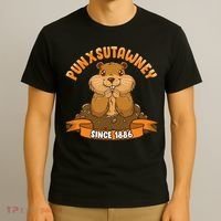 Funny Groundhog Day Phil Cute Ground Hog Punxsutawney T-Shirt thumb 3