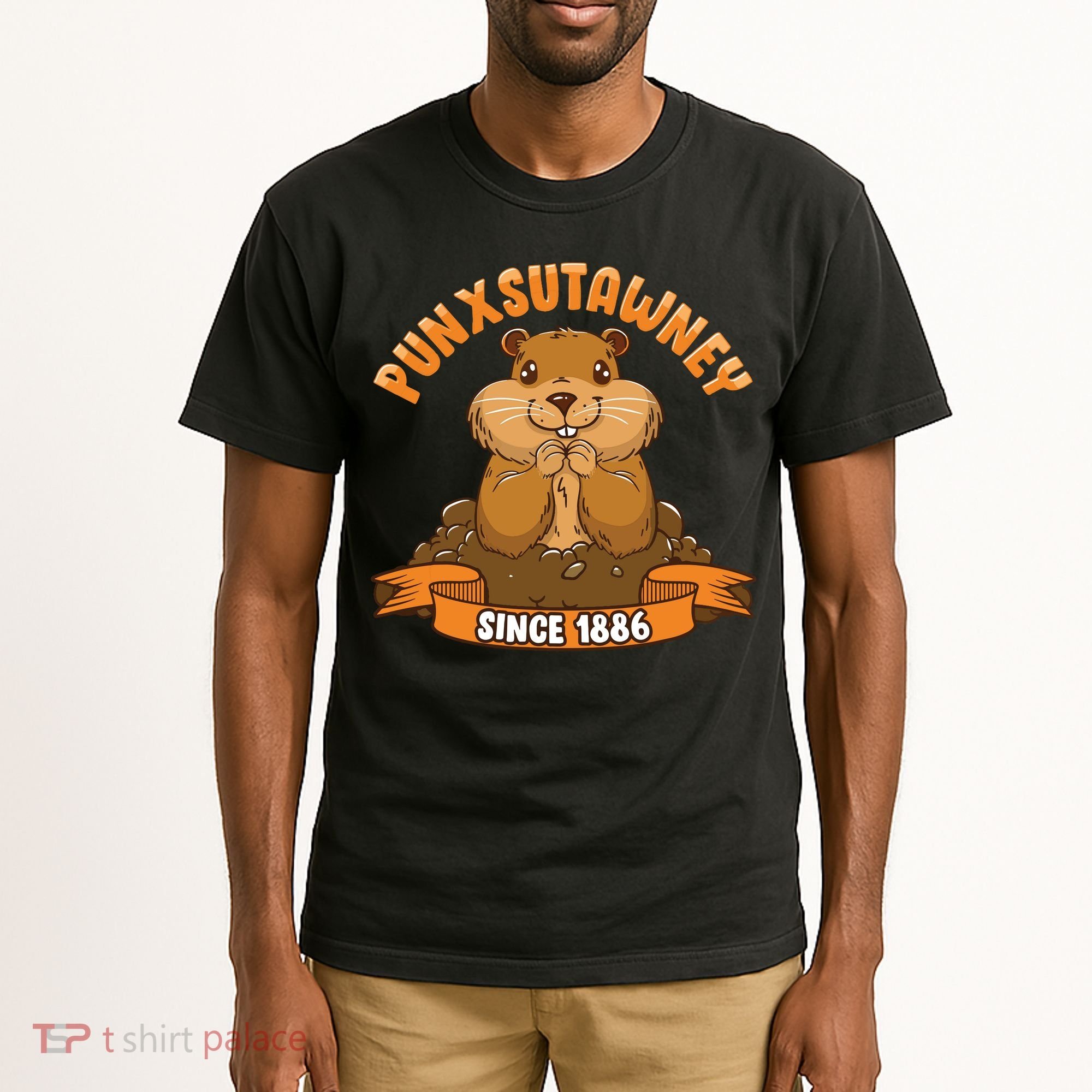 Funny Groundhog Day Phil Cute Ground Hog Punxsutawney Tall T-Shirt