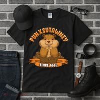 Funny Groundhog Day Phil Cute Ground Hog Punxsutawney Tall T-Shirt thumb 3