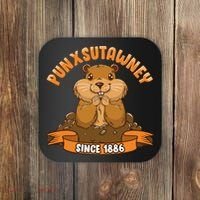 Funny Groundhog Day Phil Cute Ground Hog Punxsutawney Coaster thumb 0