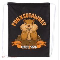 Funny Groundhog Day Phil Cute Ground Hog Punxsutawney Drawstring Bag thumb 0