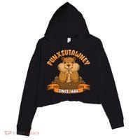 Funny Groundhog Day Phil Cute Ground Hog Punxsutawney Crop Fleece Hoodie thumb 0