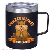 Funny Groundhog Day Phil Cute Ground Hog Punxsutawney 12oz Stainless Steel Coffee Mug thumb 0