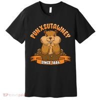 Funny Groundhog Day Phil Cute Ground Hog Punxsutawney Premium T-Shirt thumb 0