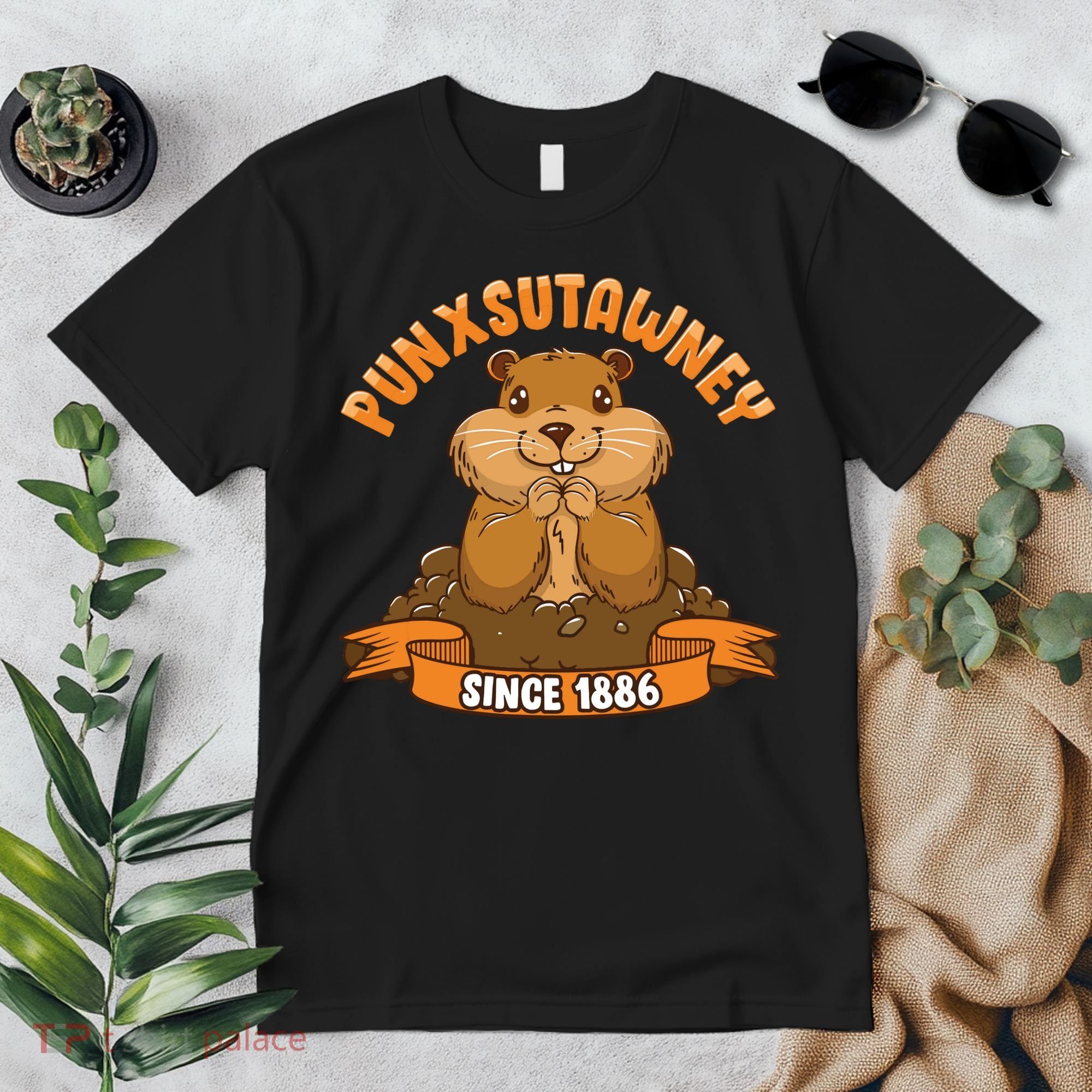 Funny Groundhog Day Phil Cute Ground Hog Punxsutawney Premium T-Shirt