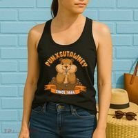 Funny Groundhog Day Phil Cute Ground Hog Punxsutawney Women's Tank Top thumb 2