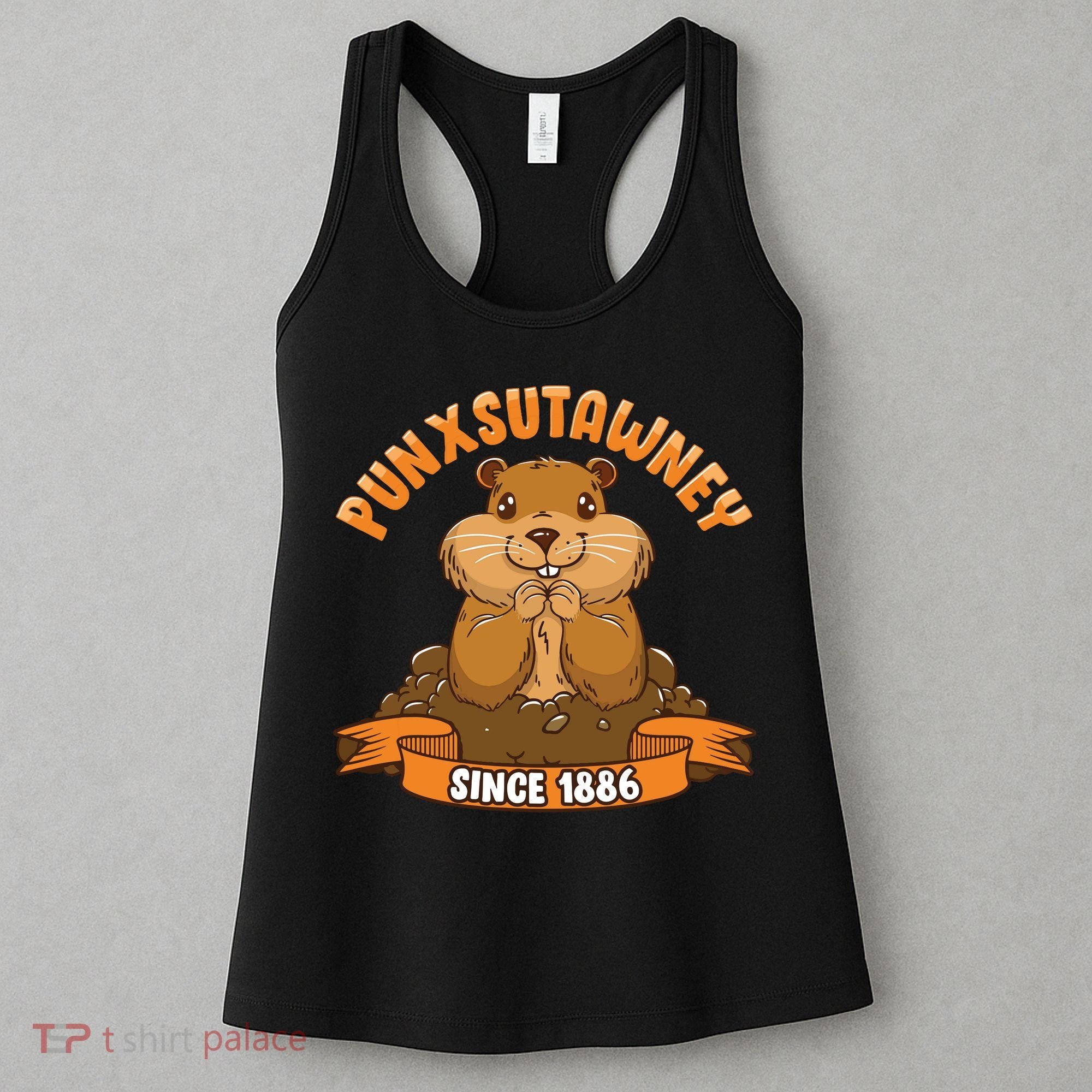 Funny Groundhog Day Phil Cute Ground Hog Punxsutawney Women's Tank Top