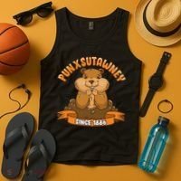 Funny Groundhog Day Phil Cute Ground Hog Punxsutawney Tank Top thumb 4