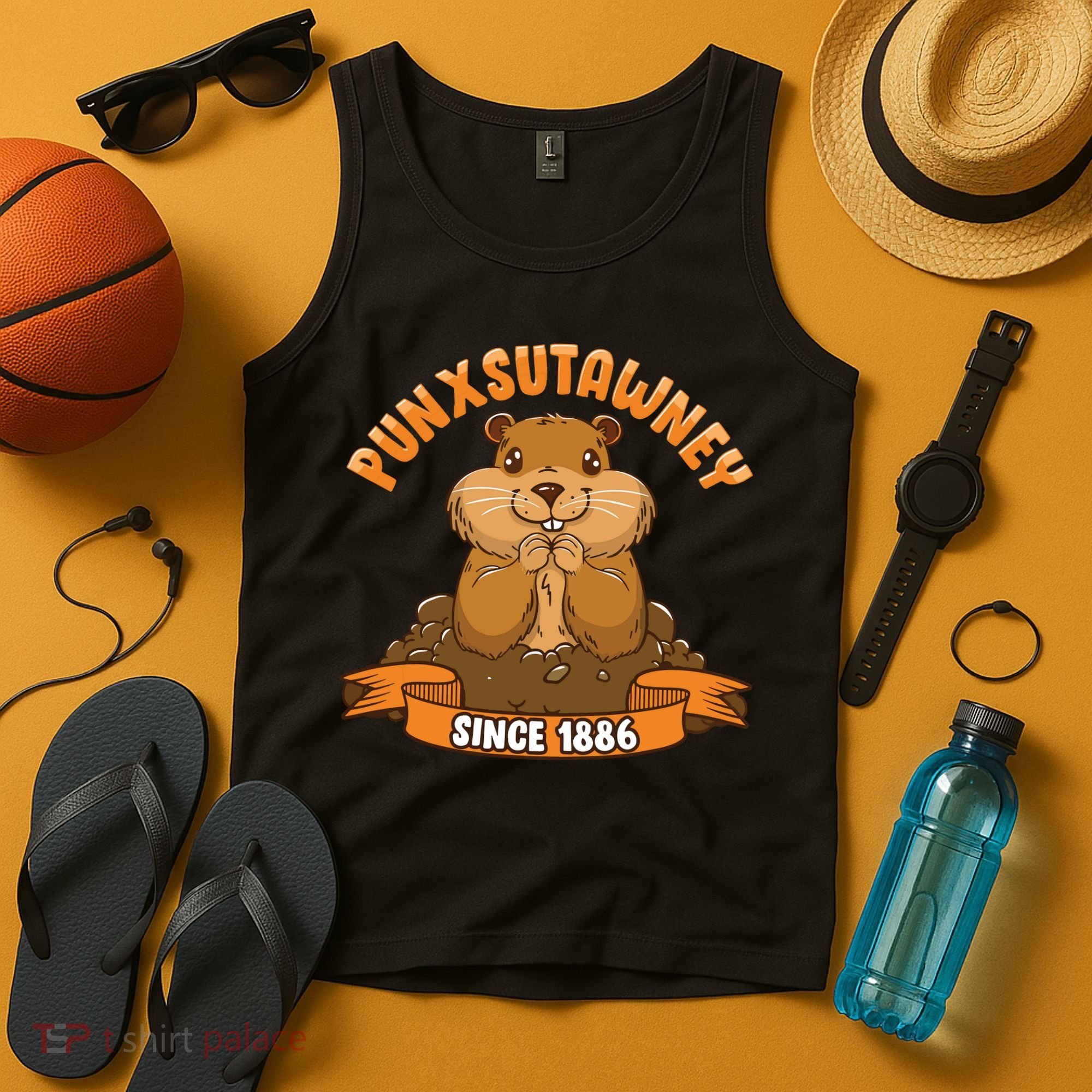 Funny Groundhog Day Phil Cute Ground Hog Punxsutawney Tank Top
