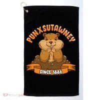 Funny Groundhog Day Phil Cute Ground Hog Punxsutawney Golf Towel thumb 0