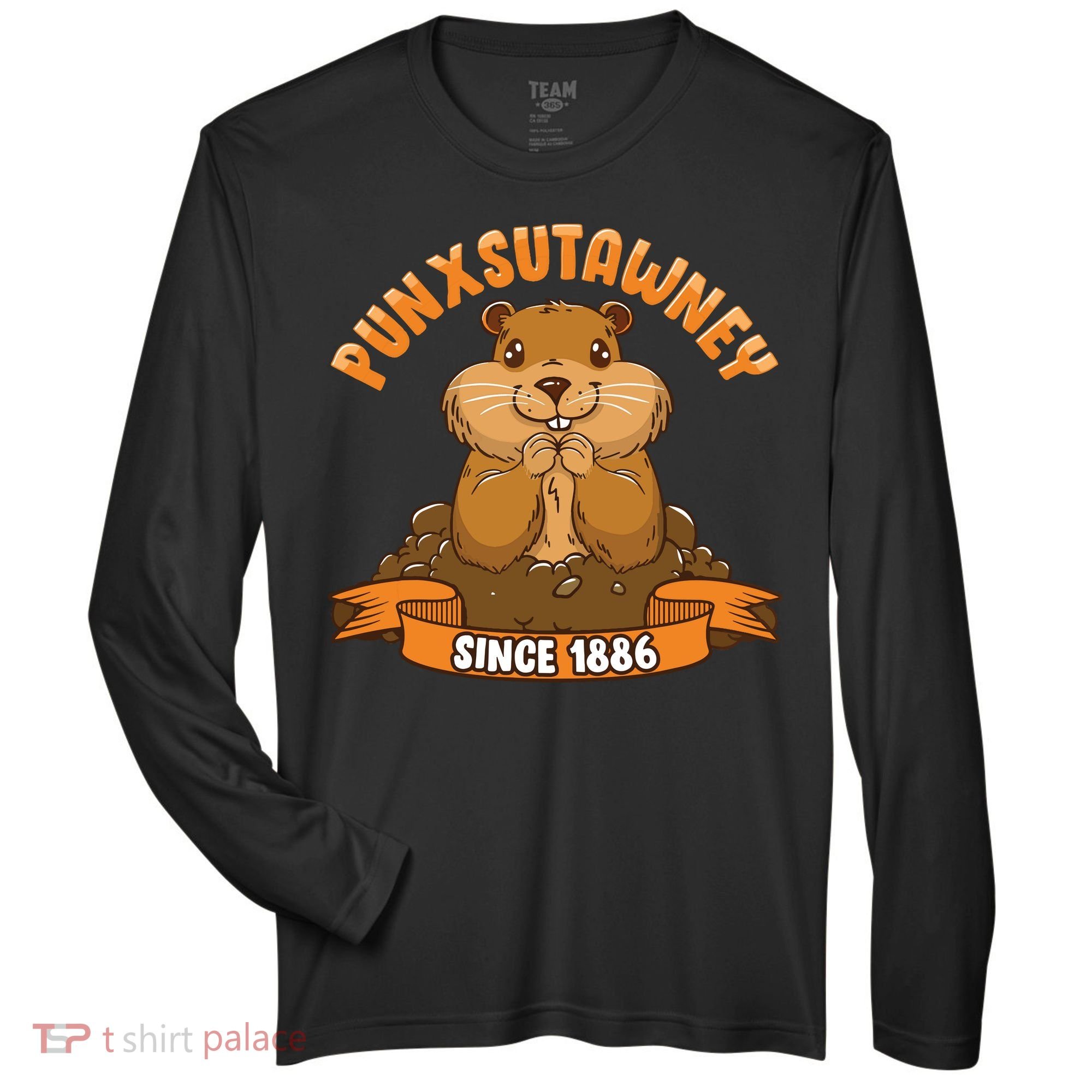 Funny Groundhog Day Phil Cute Ground Hog Punxsutawney Zone Performance Long-Sleeve T-Shirt
