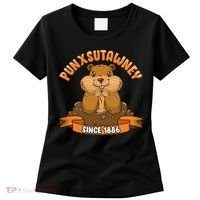 Funny Groundhog Day Phil Cute Ground Hog Punxsutawney Women's T-Shirt thumb 0