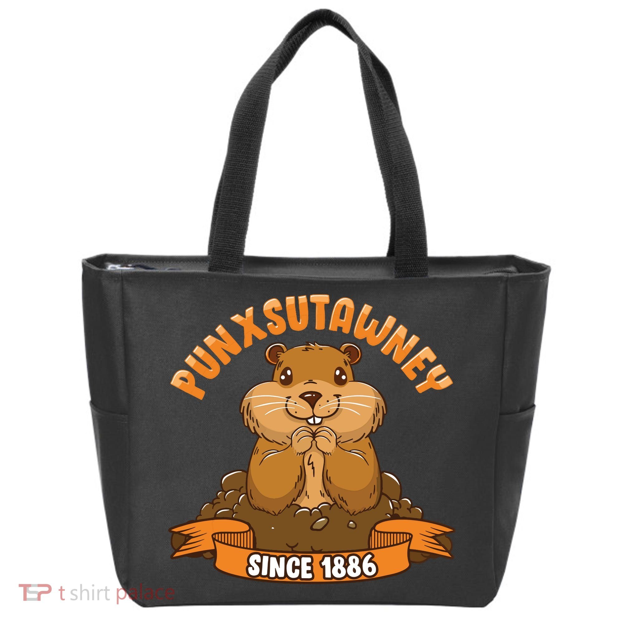 Funny Groundhog Day Phil Cute Ground Hog Punxsutawney Tote Bag