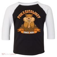 Funny Groundhog Day Phil Cute Ground Hog Punxsutawney Toddler Fine Jersey T-Shirt thumb 0