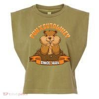 Funny Groundhog Day Phil Cute Ground Hog Punxsutawney Garment-Dyed Women's Muscle Tee thumb 0