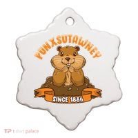 Funny Groundhog Day Phil Cute Ground Hog Punxsutawney Ceramic Ornament thumb 0