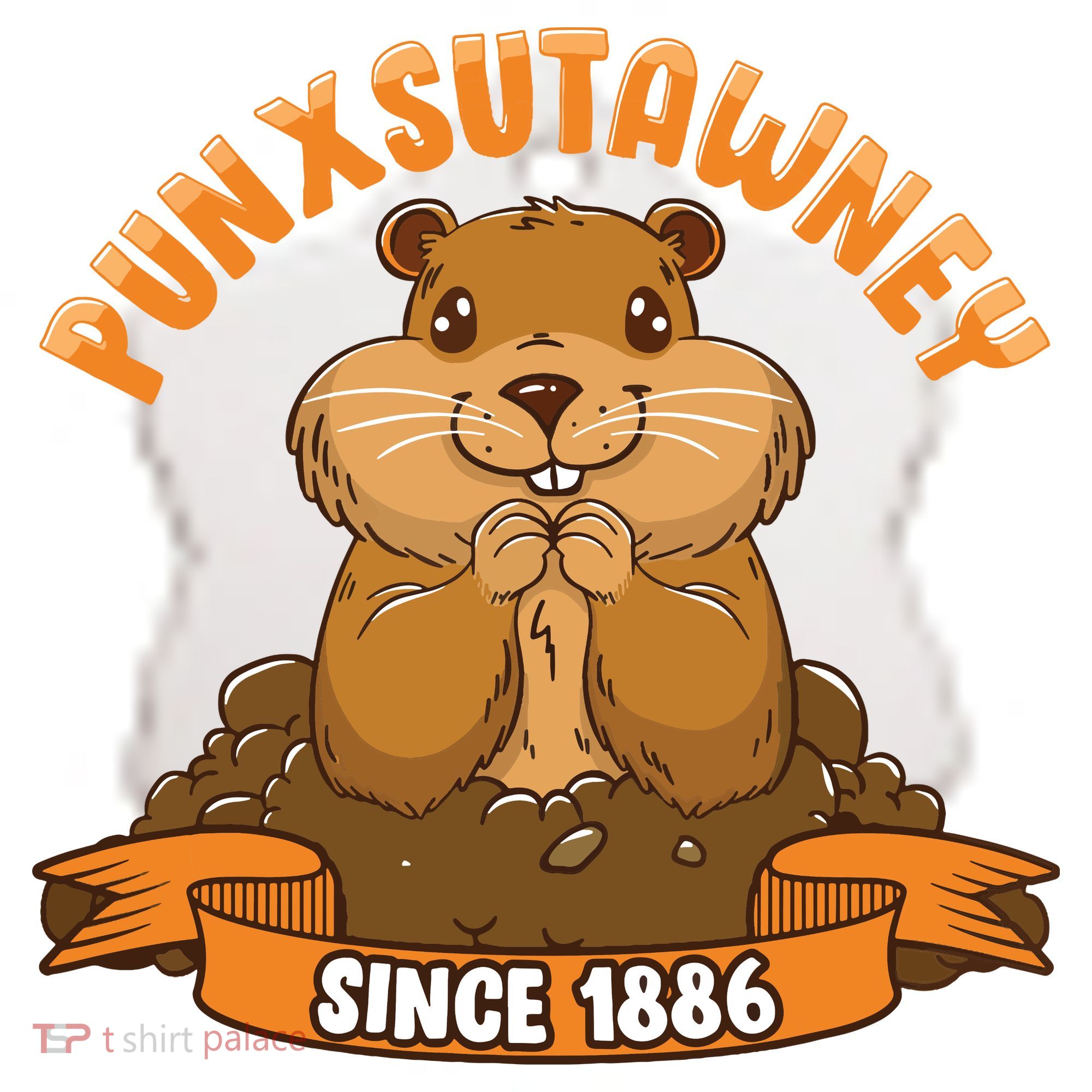 Funny Groundhog Day Phil Cute Ground Hog Punxsutawney Ceramic Ornament