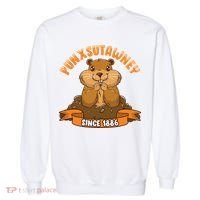 Funny Groundhog Day Phil Cute Ground Hog Punxsutawney Garment-Dyed Sweatshirt thumb 0