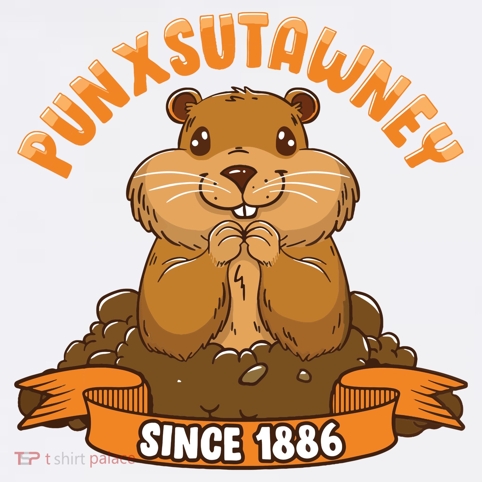 Funny Groundhog Day Phil Cute Ground Hog Punxsutawney Garment-Dyed Sweatshirt