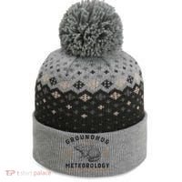 Funny Groundhog Day Shirts Groundhog Meteorology The Baniff Cuffed Pom Beanie thumb 0