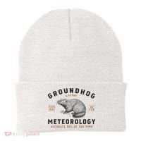 Funny Groundhog Day Shirts Groundhog Meteorology Beanie thumb 0