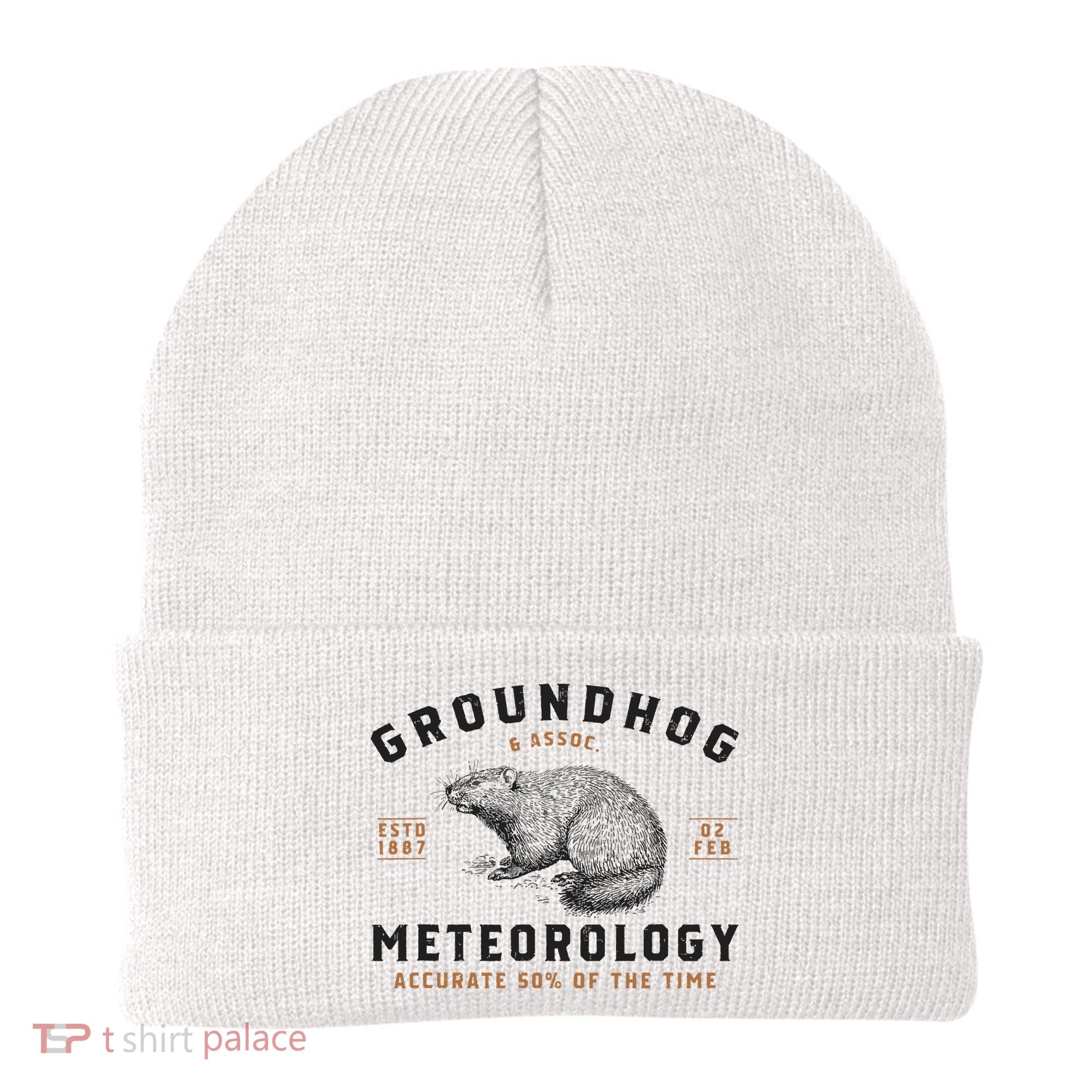 Funny Groundhog Day Shirts Groundhog Meteorology Beanie