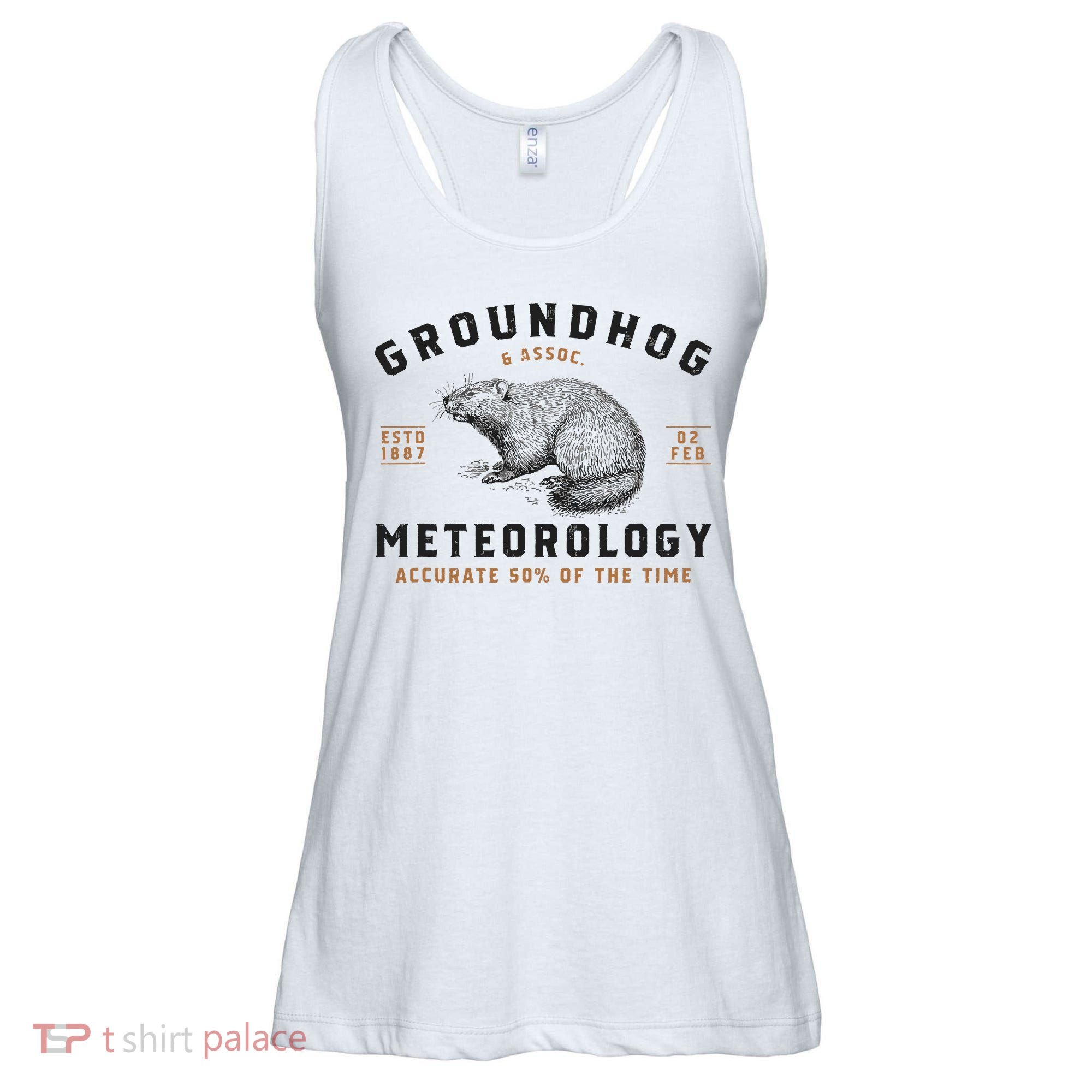 Funny Groundhog Day Shirts Groundhog Meteorology Ladies Essential Flowy Tank