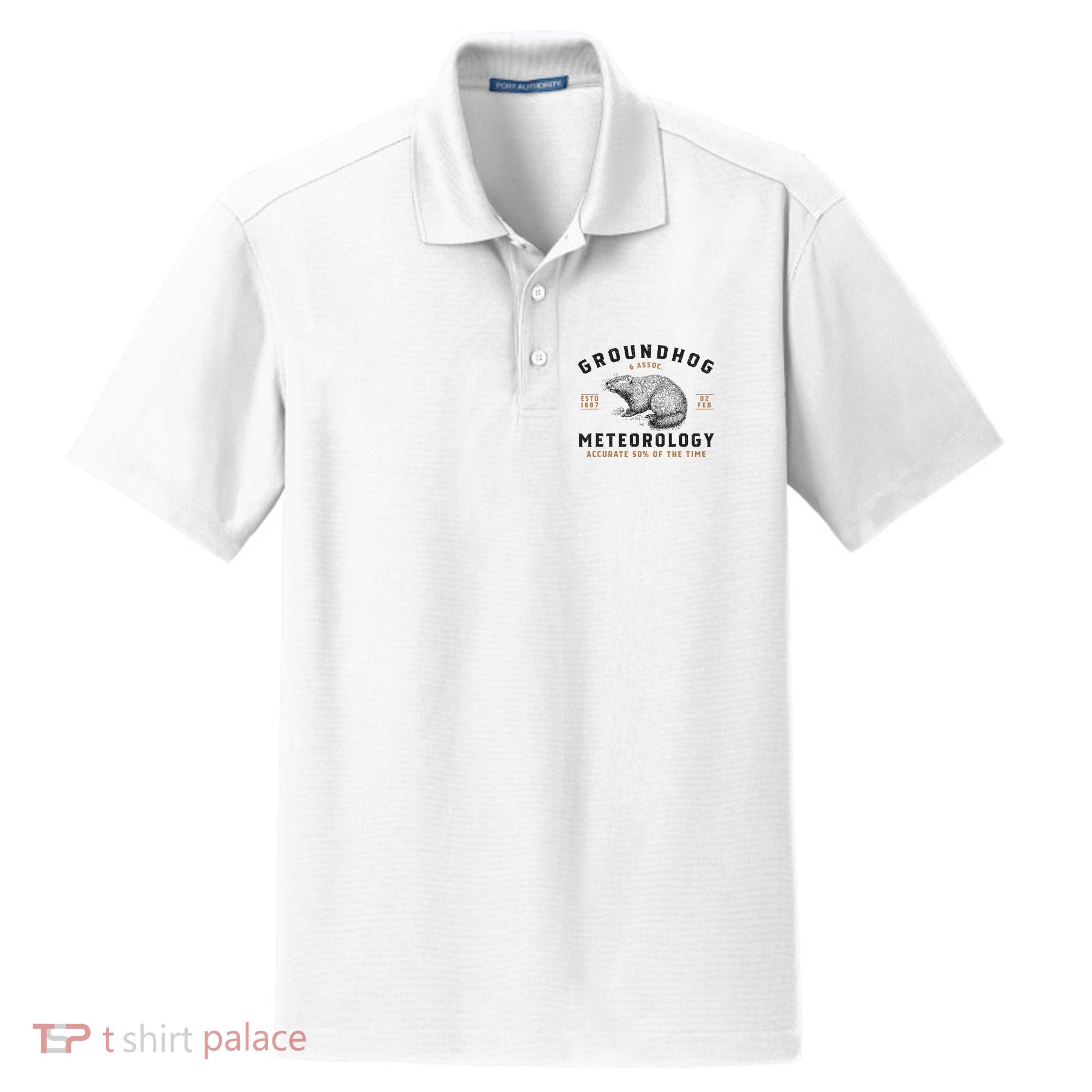 Funny Groundhog Day Shirts Groundhog Meteorology Dry Zone Grid Polo