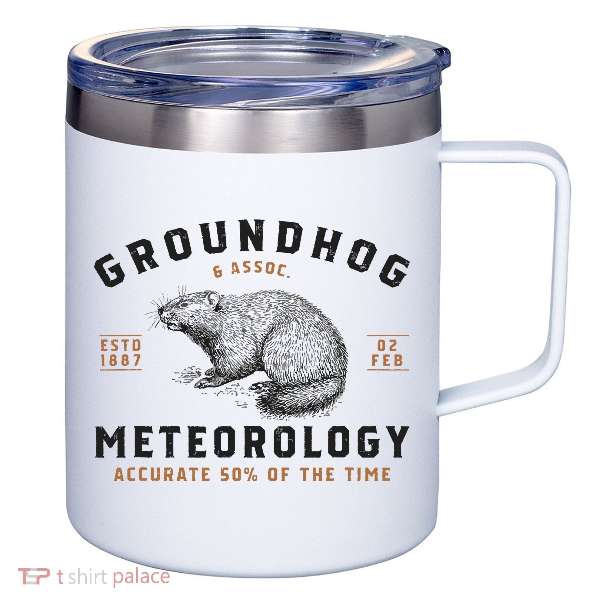 Funny Groundhog Day Shirts Groundhog Meteorology 12oz Stainless Steel Coffee Mug