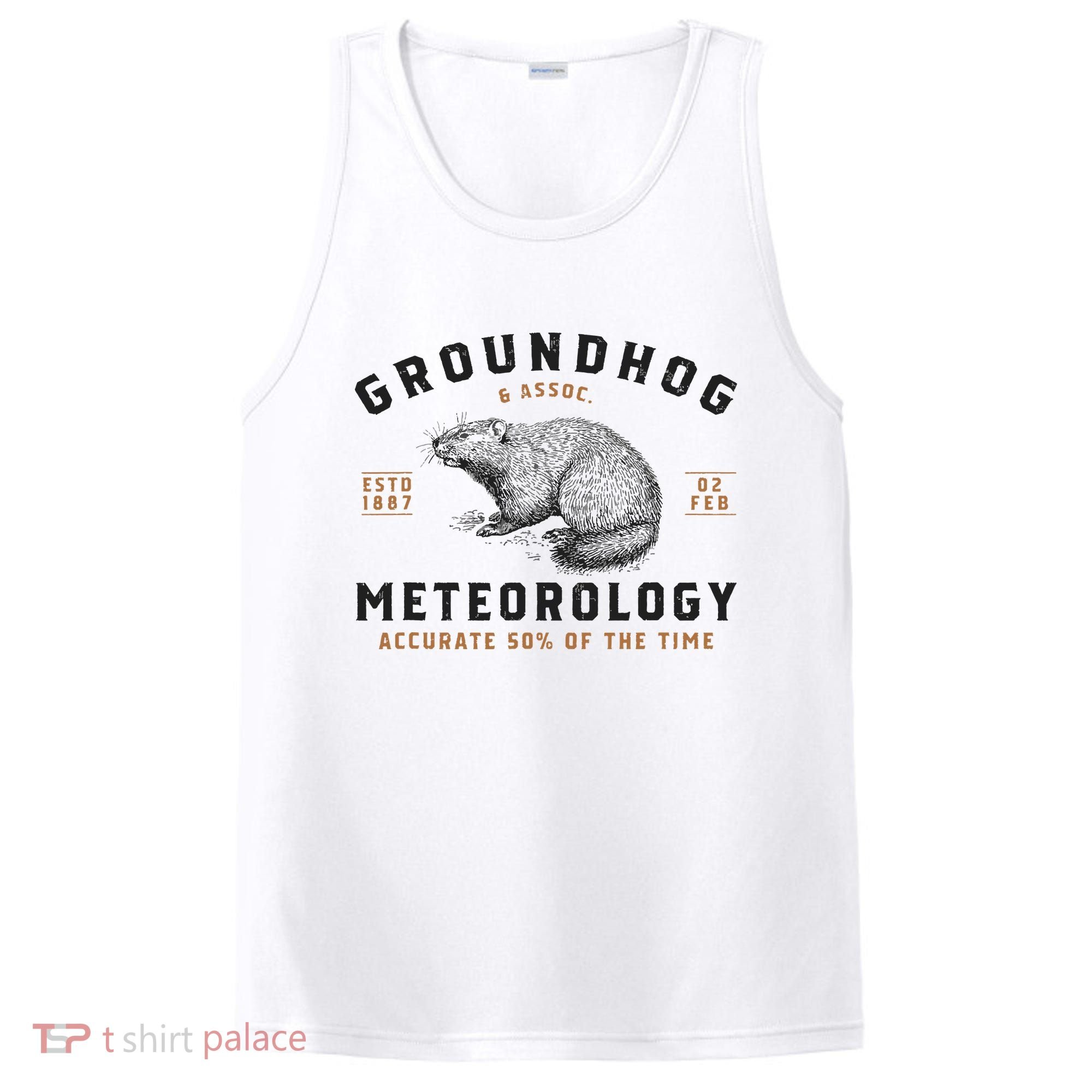 Funny Groundhog Day Shirts Groundhog Meteorology PosiCharge Competitor Tank