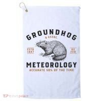 Funny Groundhog Day Shirts Groundhog Meteorology Golf Towel thumb 0